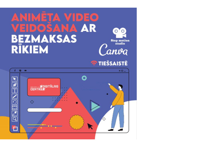 Ventspils Digitālais centrs aicina tiešsaistē apgūt  animēta video veidošanu ar bezmaksas rīkiem