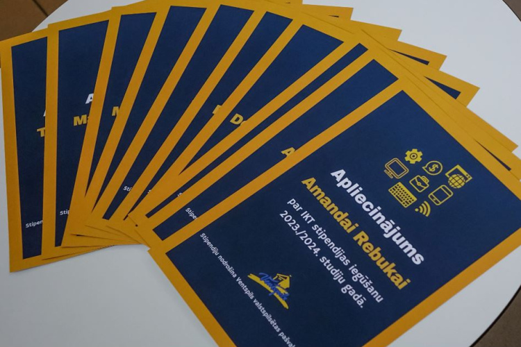 Ventspils Augstskolā pasniedz stipendijas 10 izcilākajiem studentiem IKT jomā