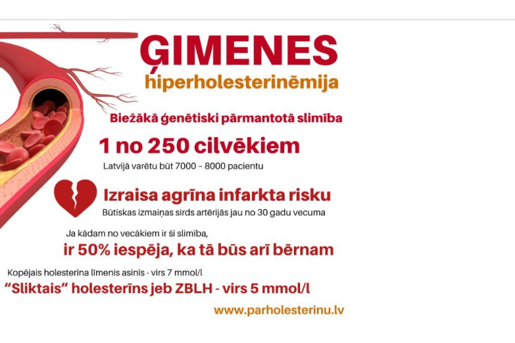 Kardiologs prof.Gustavs Latkovskis: 5 soļi, kā laicīgi atklāt iedzimti augstu holesterīnu un novērst infarktu jaunībā