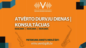 MIKC “Ventspils Mūzikas vidusskola” aicina uz atvērto durvju dienu