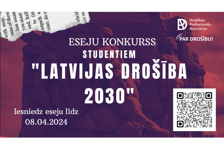 Latvijas studenti aicināti piedalīties eseju konkursā “Latvijas drošība 2030”