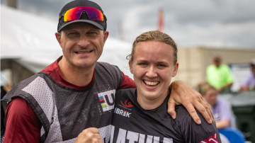 Pasaules čempione Stūriška dramatiskā cīņā uzvar arī BMX Eiropas U23 čempionātā